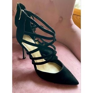 BCBG Generation Cache Strappy Black Pumps 10